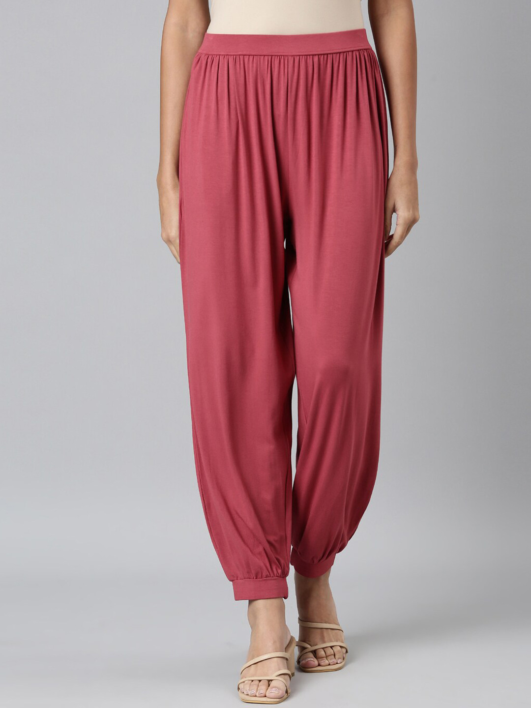 

Go Colors Loose Fit Harem Pants, Pink
