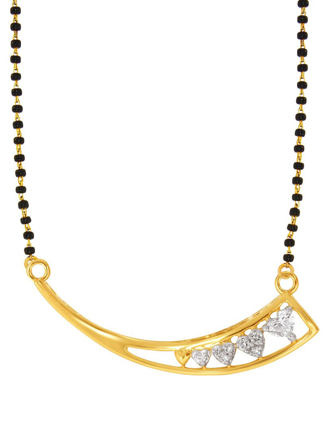 

SENCO Melodious Fondness 18KT Gold Diamond Studded Mangalsutra Pendant-2.2gm