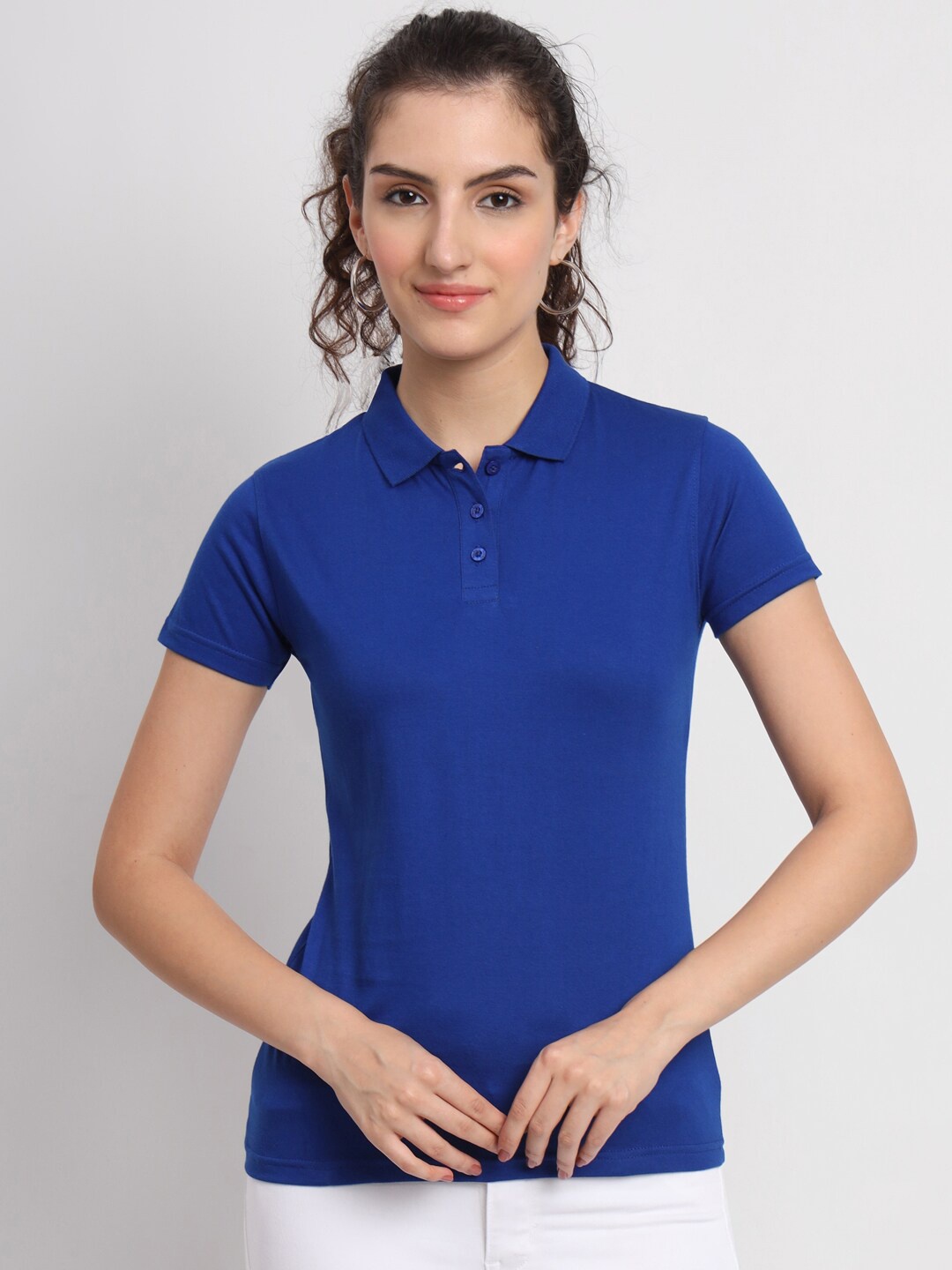 

appulse Polo Collar Short Sleeves Cotton T-shirt, Blue