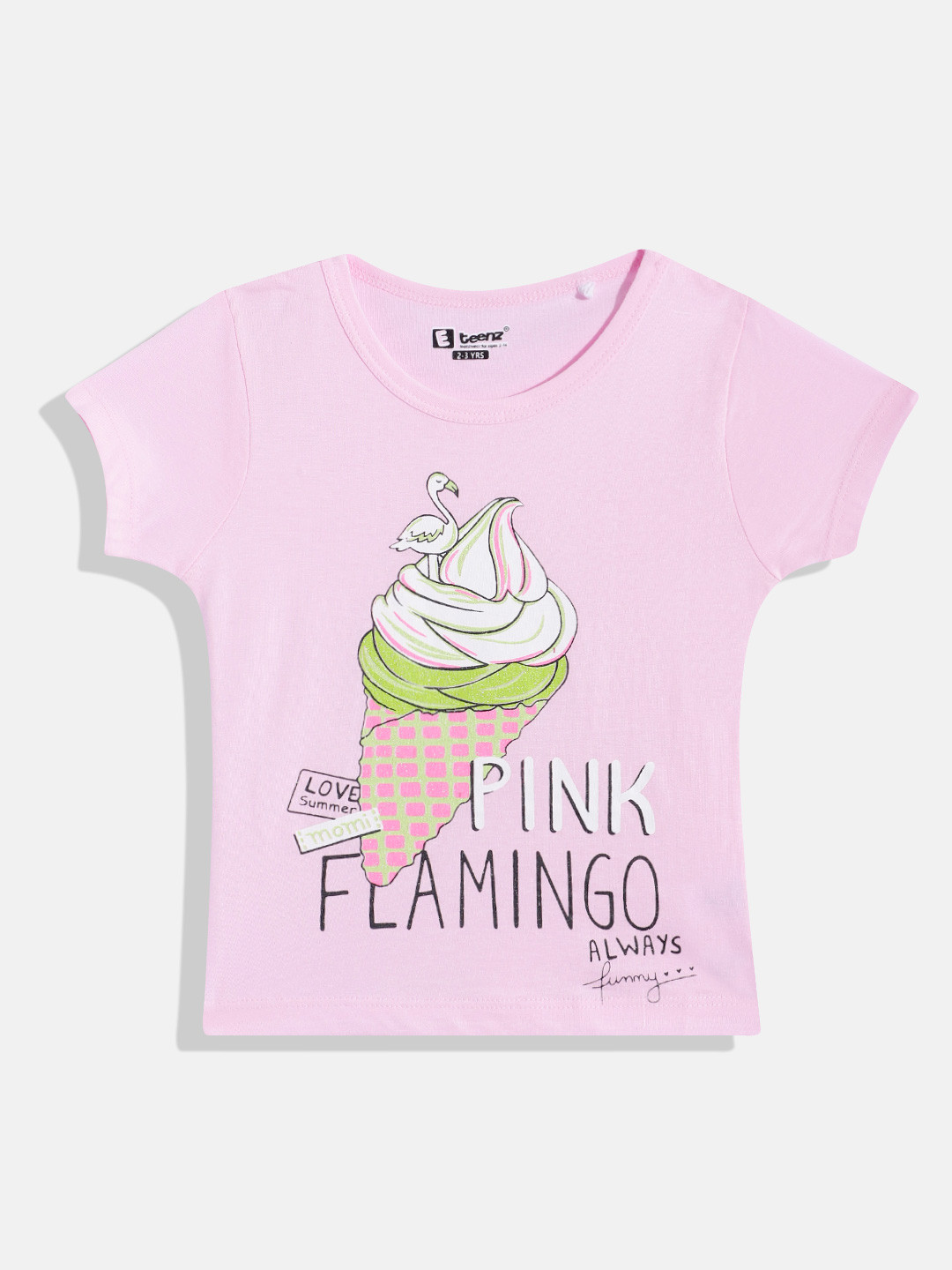 

Eteenz Girls Typography & Conversational Printed Premium Cotton T-shirt, Pink