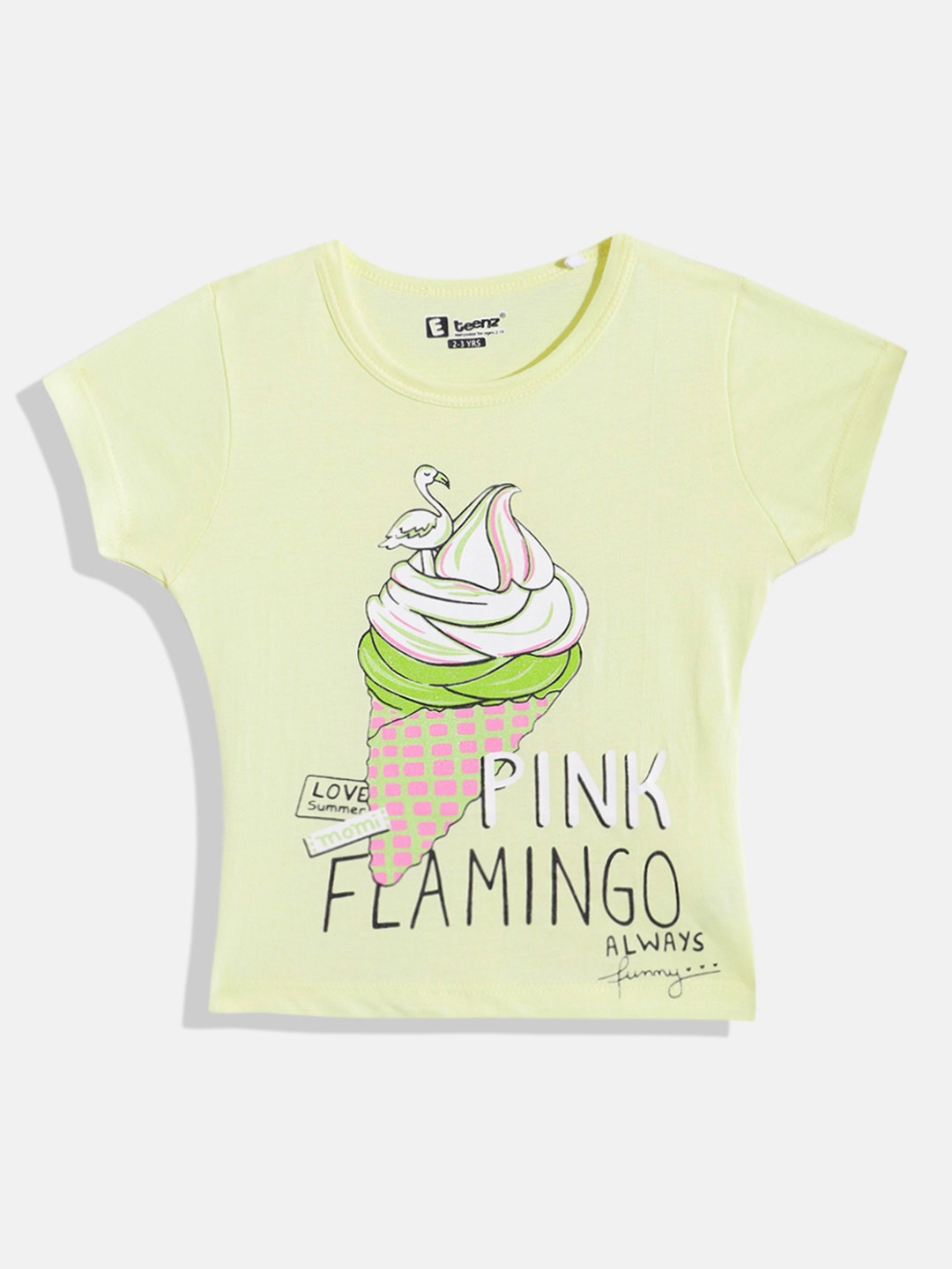 

Eteenz Girls Typography & Conversational Printed Premium Cotton T-shirt, Yellow