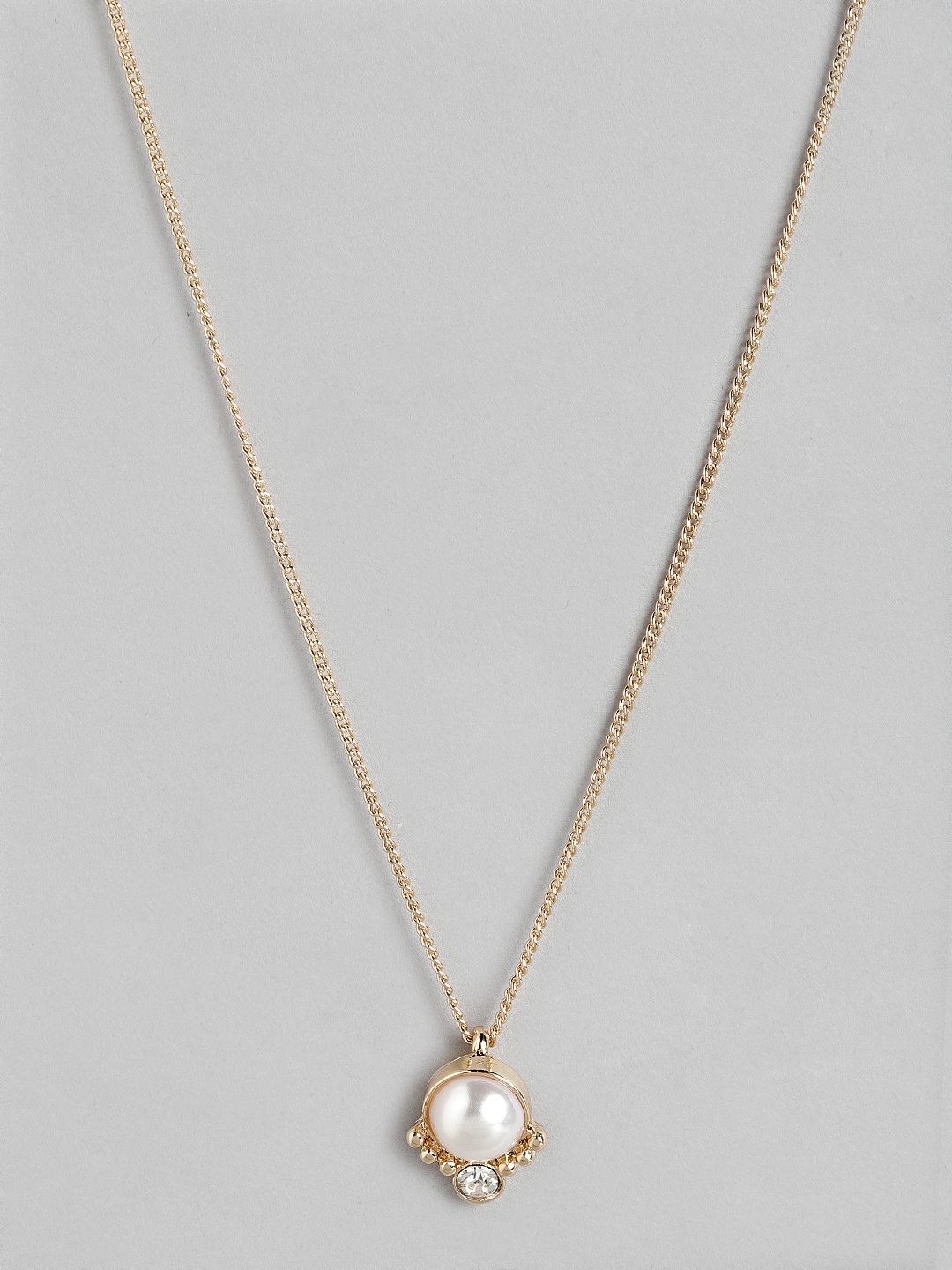

Forever New Gold-Plated Pearl Pendant with Chain, White