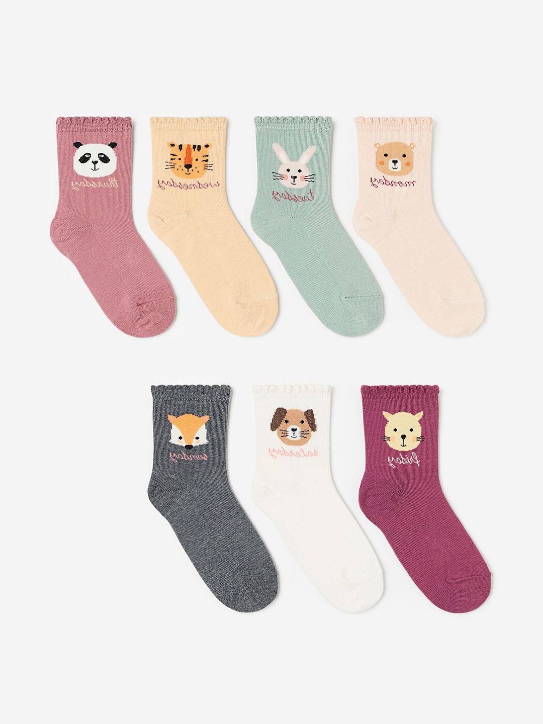

H&M Girls 7-Pack Socks, Pink