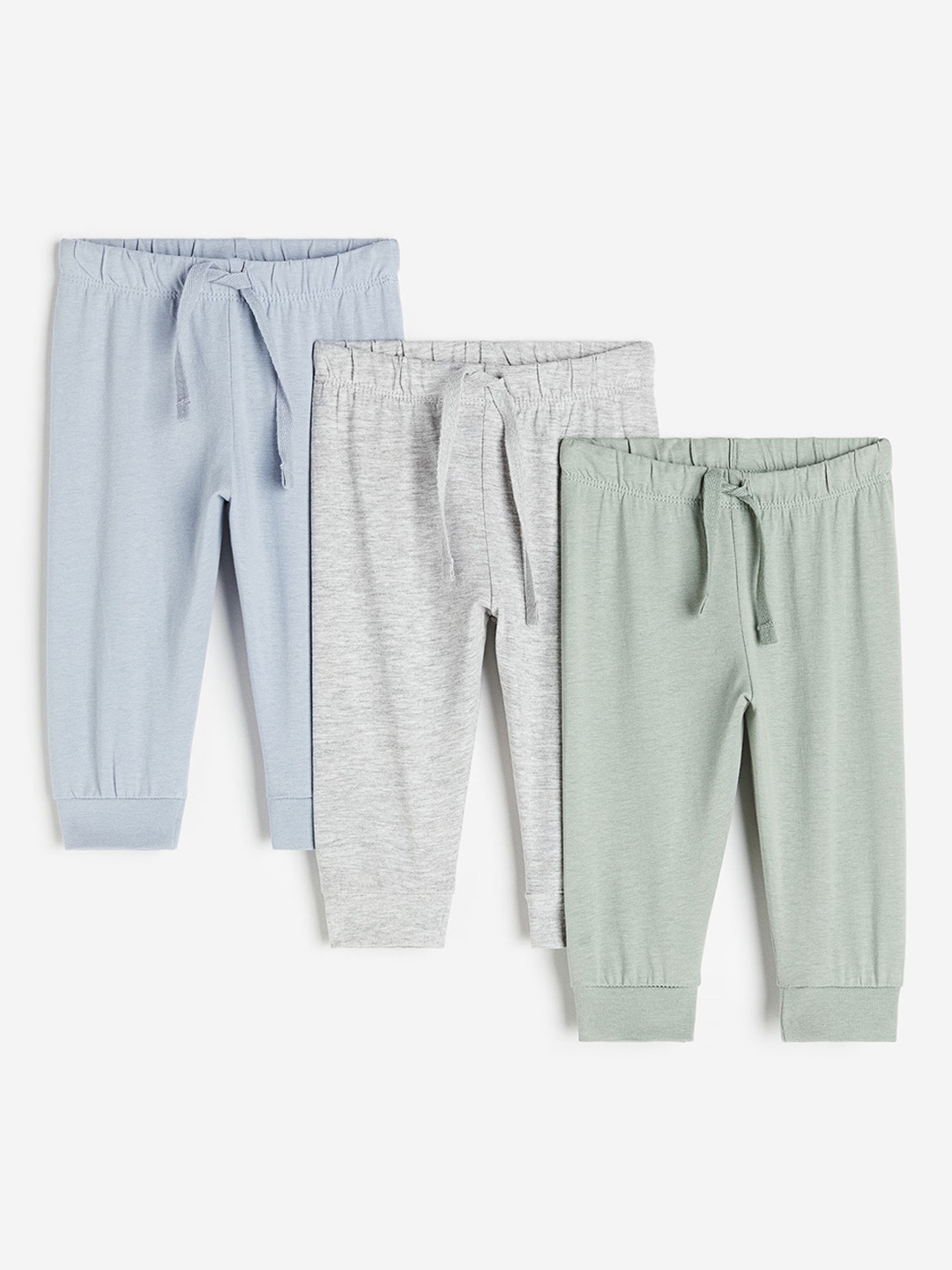 

H&M Boys 3-Pack Cotton Jersey Joggers, Blue