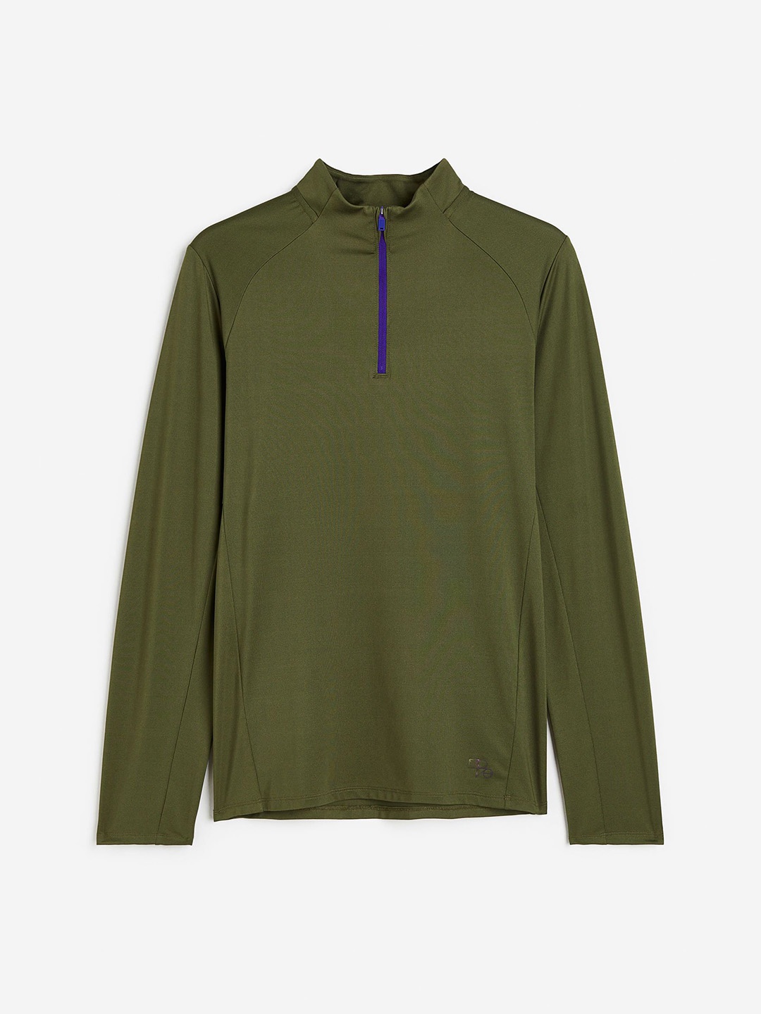

H&M Men DryMove Zip-Top Sports Top, Olive