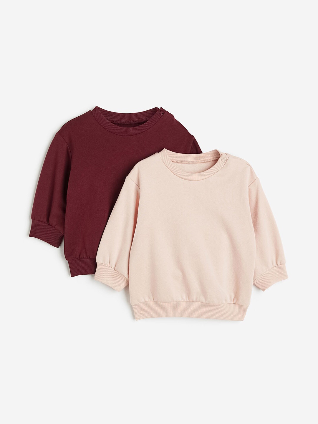 

H&M Girls 2-Pack Cotton Sweatshirts, Red