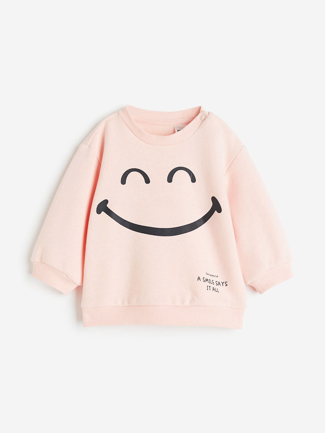 

H&M Girls Pure Cotton Printed Sweatshirt, Pink