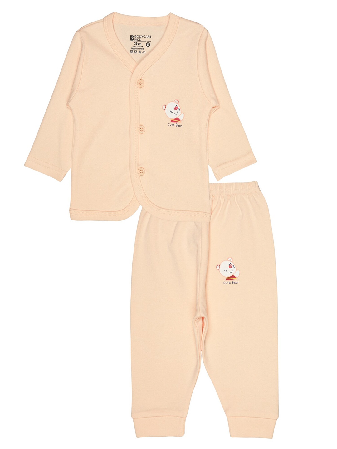 

Bodycare Kids Kids V-Neck Shirt with Trousers, Peach