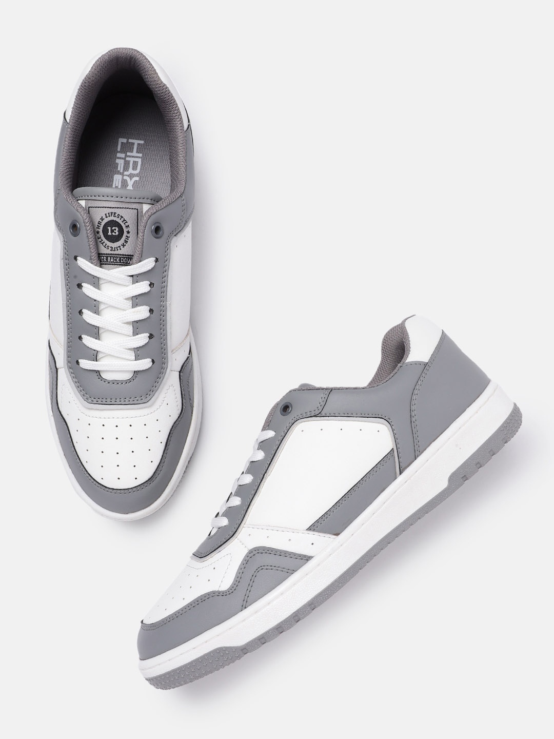 

HRX by Hrithik Roshan Men Club Culture Colourblocked Sneakers, White