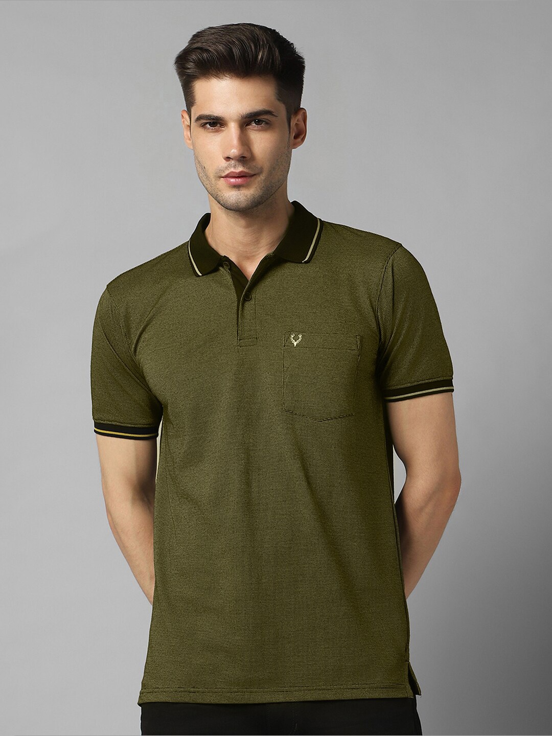 

Allen Solly Polo Collar Short Sleeves T-shirt, Green