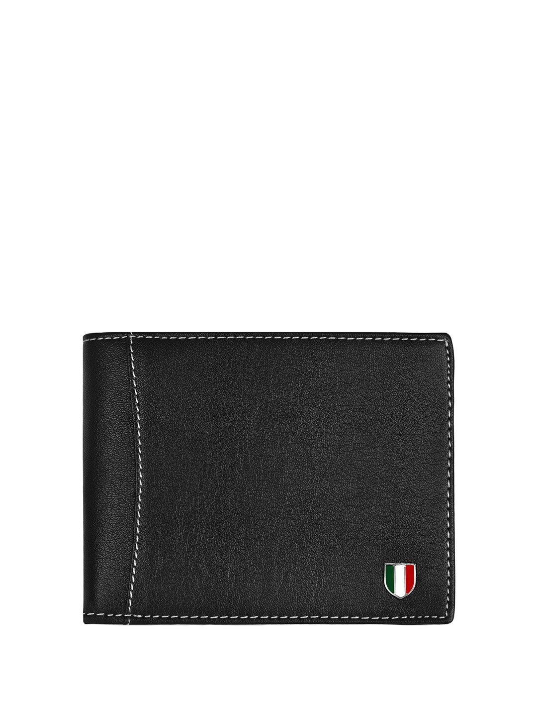 

GIOVANNY Men Leather Two Fold Wallet, Black