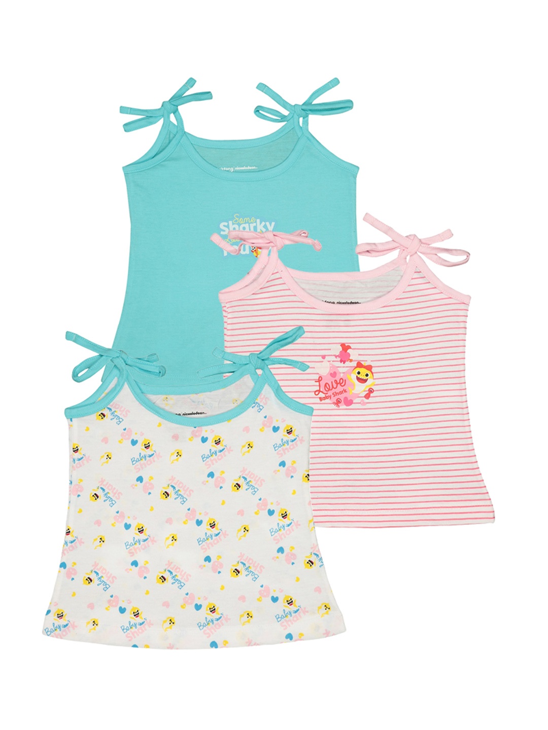 

Bodycare Girls Pack Of 3 Assorted Cotton Innerwear Vests