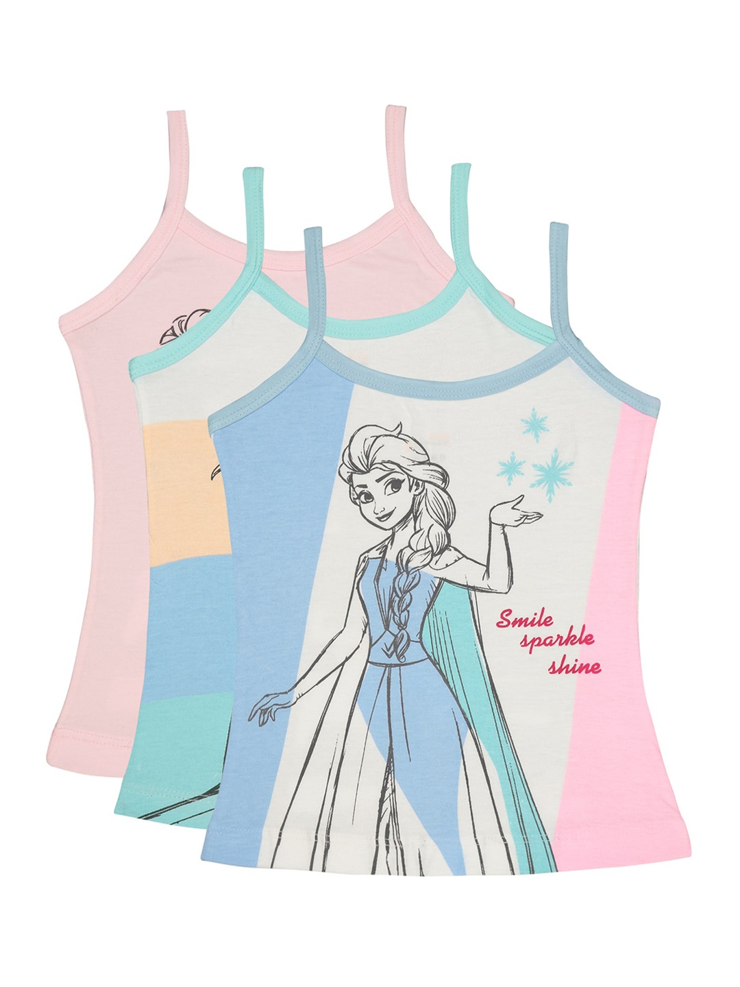 

Bodycare Girls Pack Of 3 Assorted Cotton Innerwear Basic Vests