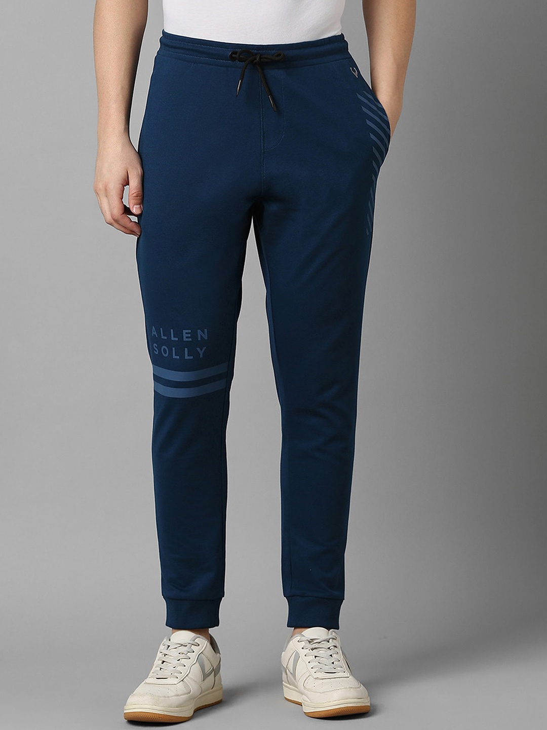 

Allen Solly Tribe Men Mid Rise Joggers, Navy blue