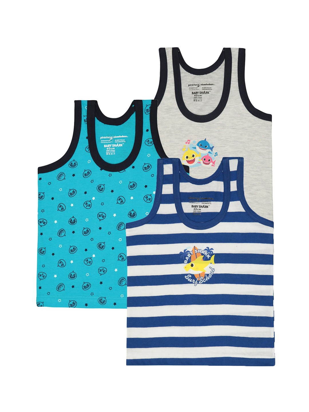 

Bodycare Kids Infant Boys Pack Of 3 Assorted Cotton Innerwear Vests IIBN1174-PK001