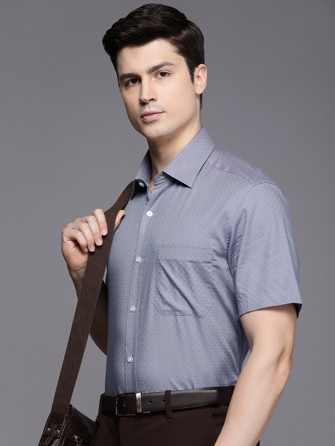 

Louis Philippe Men Classic Opaque Formal Shirt, Grey