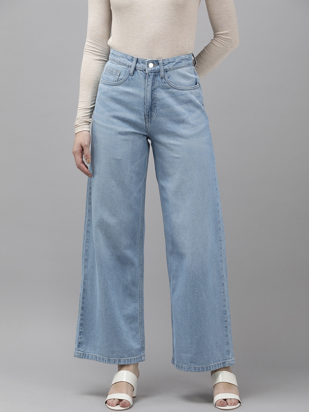 

Van Heusen Woman Solid Cotton Jeans, Blue