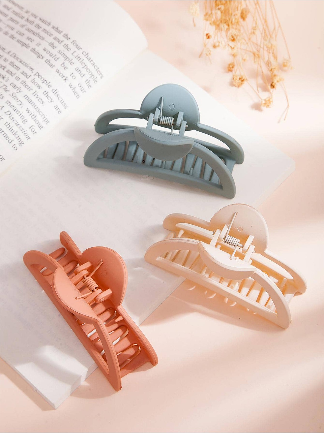 

VAGHBHATT Set of 3 Claw Clip, Blue