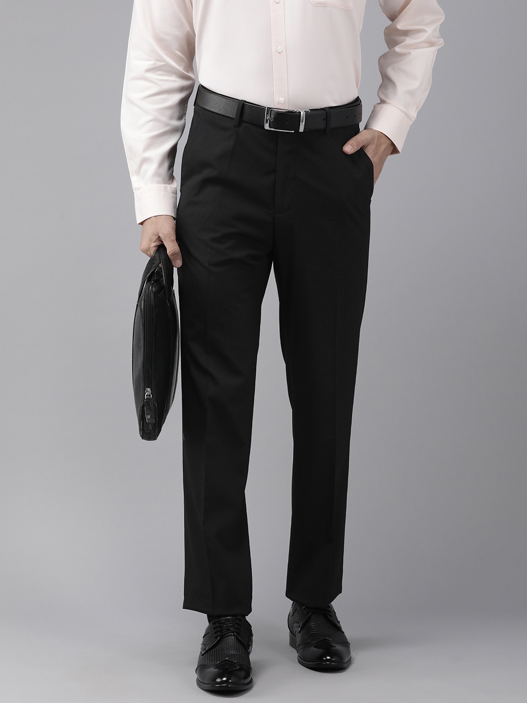

Van Heusen Men Formal Trousers, Black