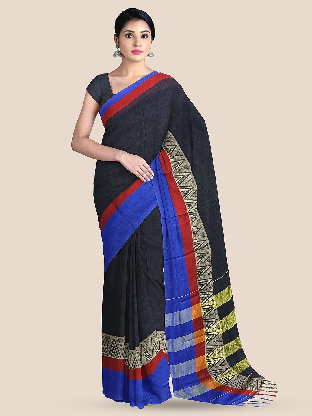 

The Chennai Silks Sambalpuri Saree, Black