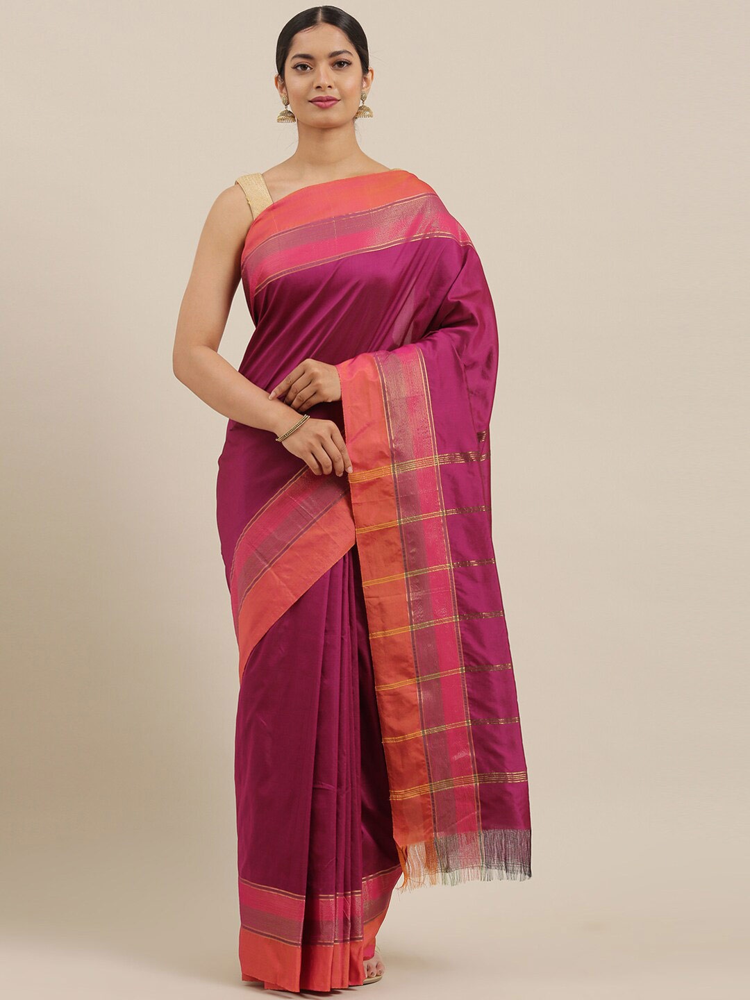

The Chennai Silks Zari Saree, Magenta