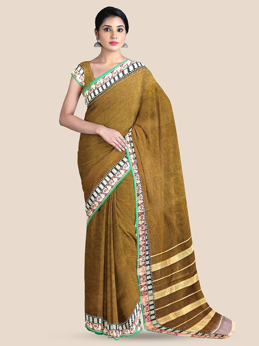 

The Chennai Silks Pure Cotton Kovai Saree, Mustard