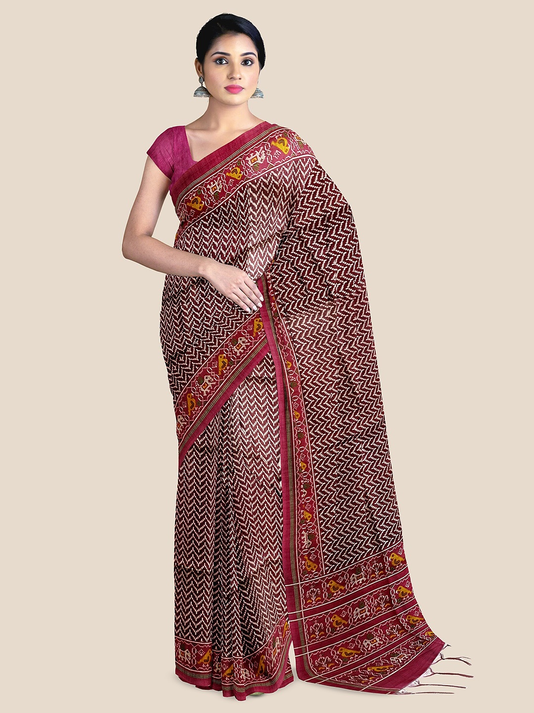 

The Chennai Silks Woven Design Saree, Maroon