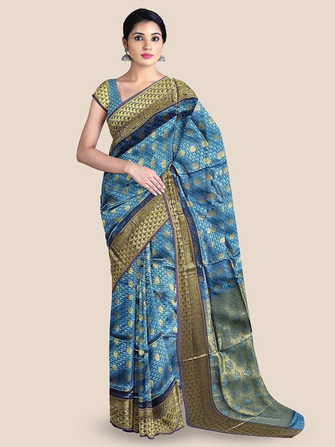 

The Chennai Silks Woven Design Zari Art Silk Saree, Blue