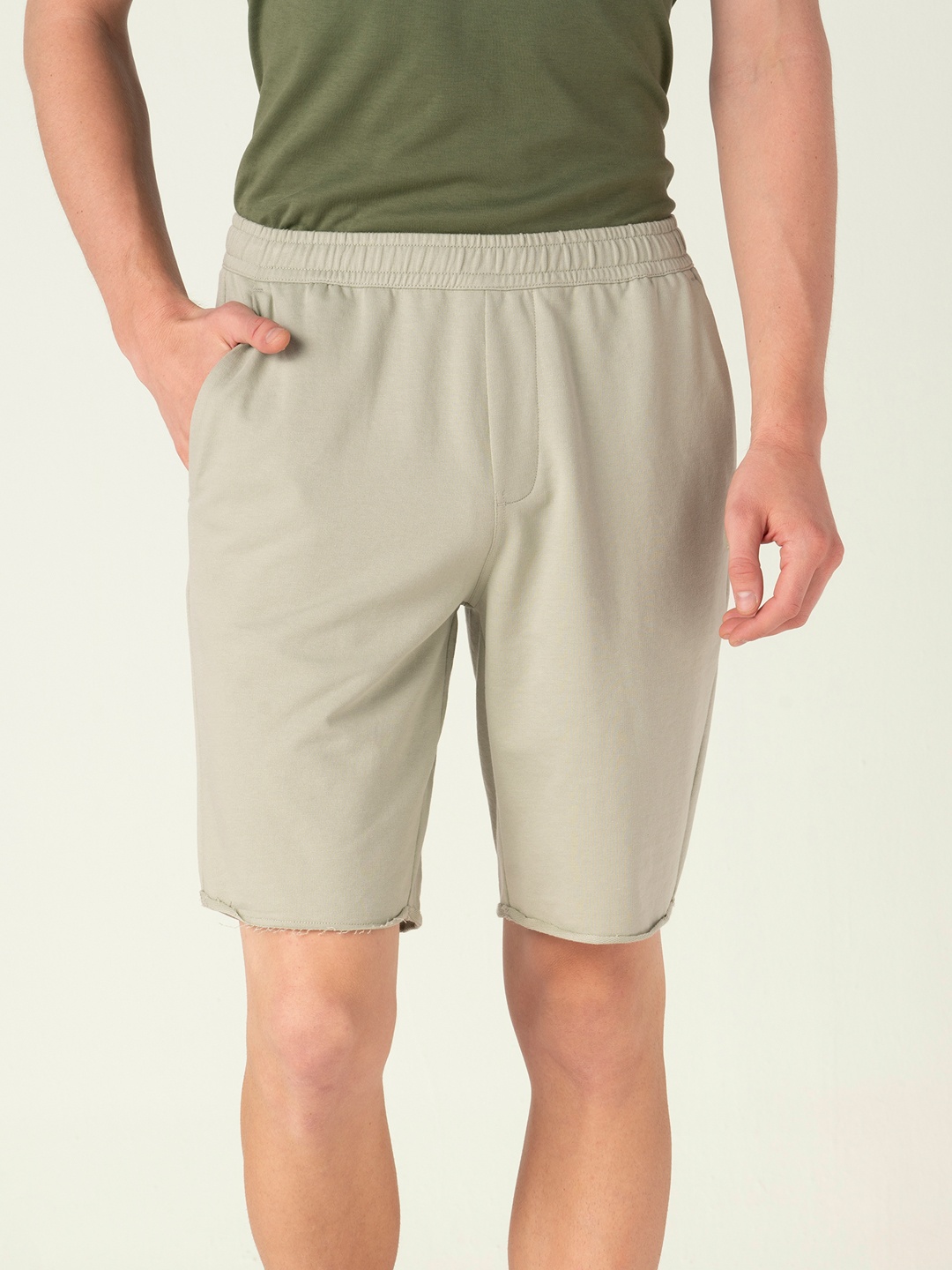 

DAMENSCH Statement Raw Edge Shorts, Grey