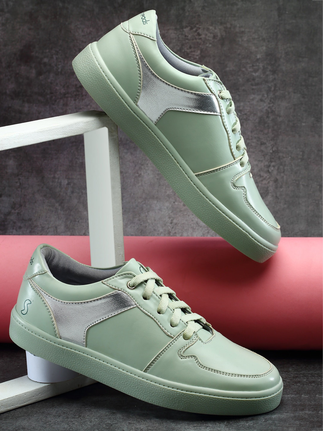 

SOLETHREADS REBEL Women Lace-Ups Memory Foam Sneakers, Green