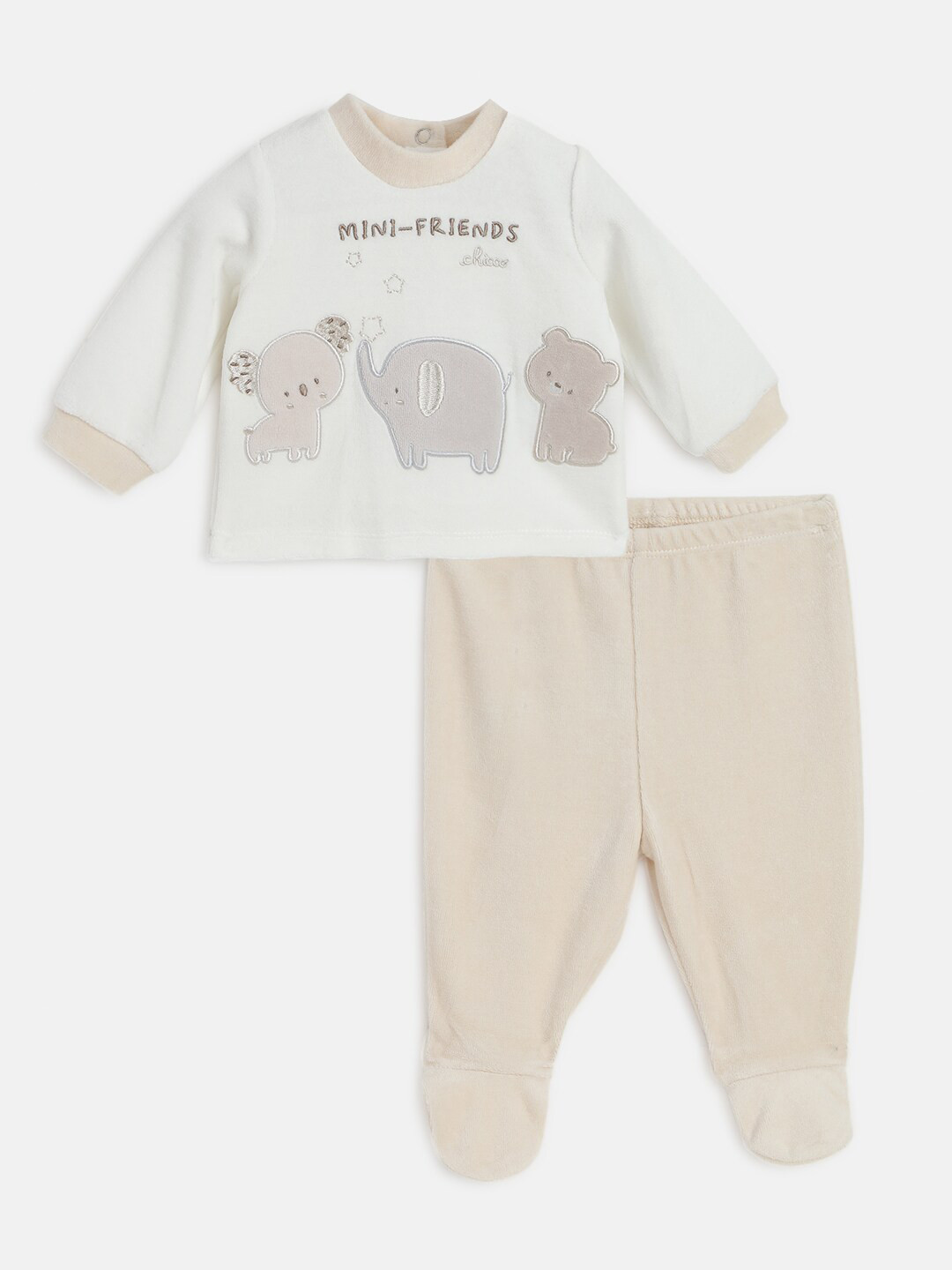 

Chicco Kids Applique Detail Top with Leggings, White