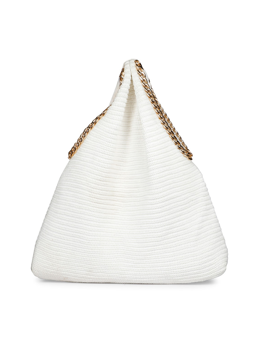 

Saint G Striped Structured Shoulder Bag, White