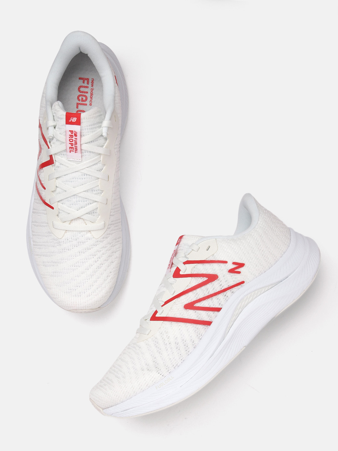 

New Balance Men Woven Design Propel Running Shoes, White