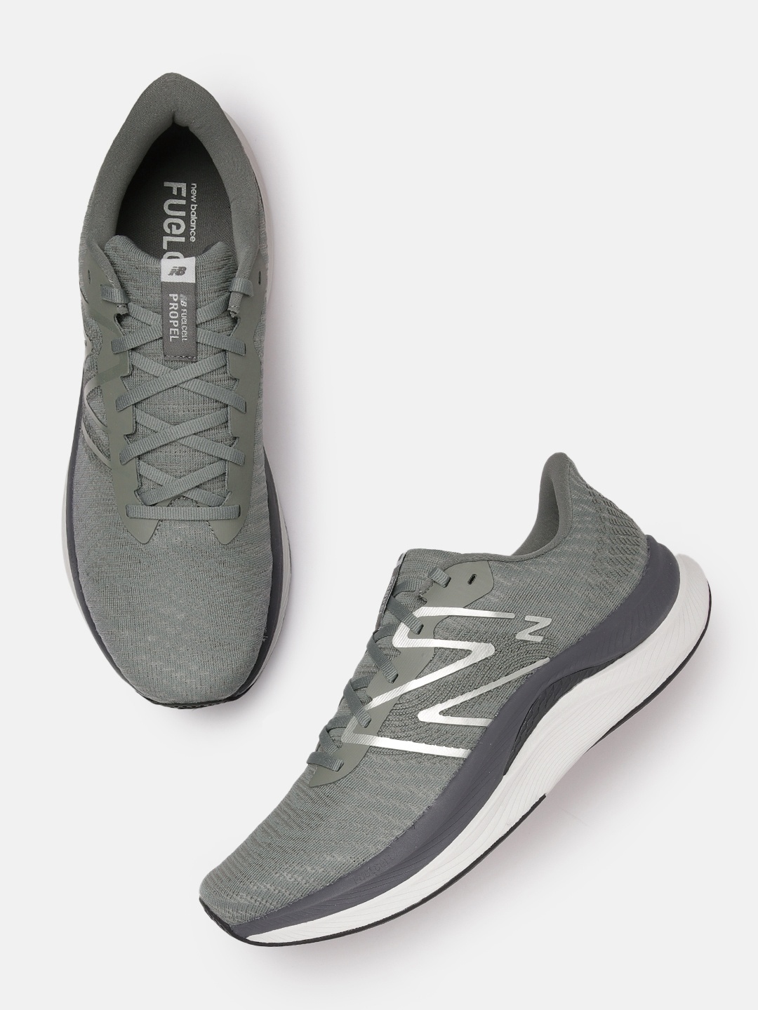 

New Balance Men Woven Design Propel Running Shoes, Grey
