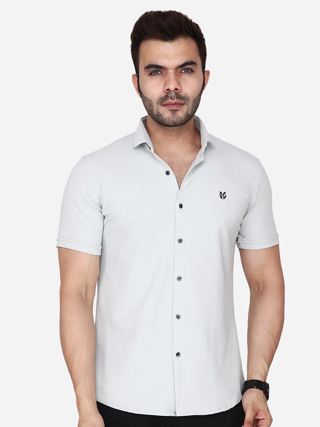 

Albion Comfort Regular Fit Cutaway Collar Casual Shirt, Grey