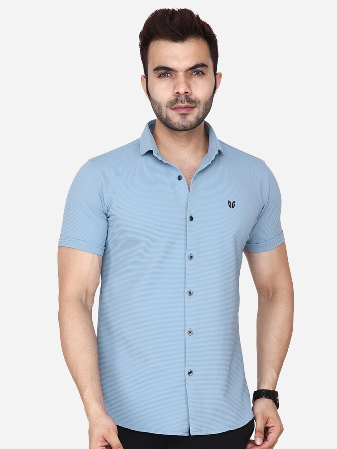 

Albion Comfort Regular Fit Cutaway Collar Casual Shirt, Blue