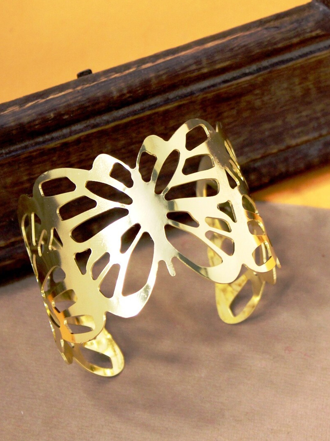 

Goldnera Women Gold Plated Cuff Bracelet