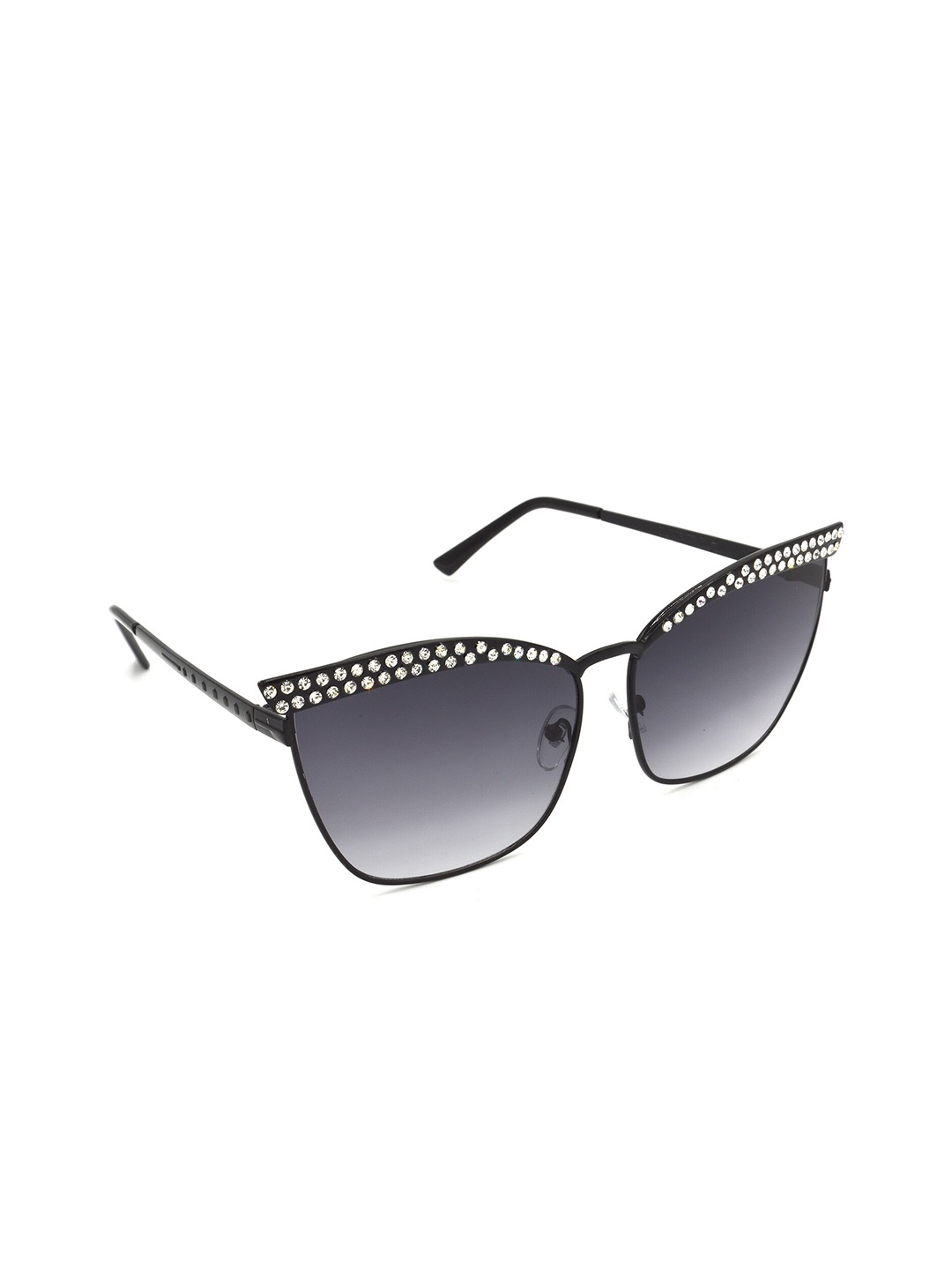 

HRINKAR Women Mirrored Lens & Gunmetal-Toned Cateye Sunglasses With UV Protected Lens, Grey