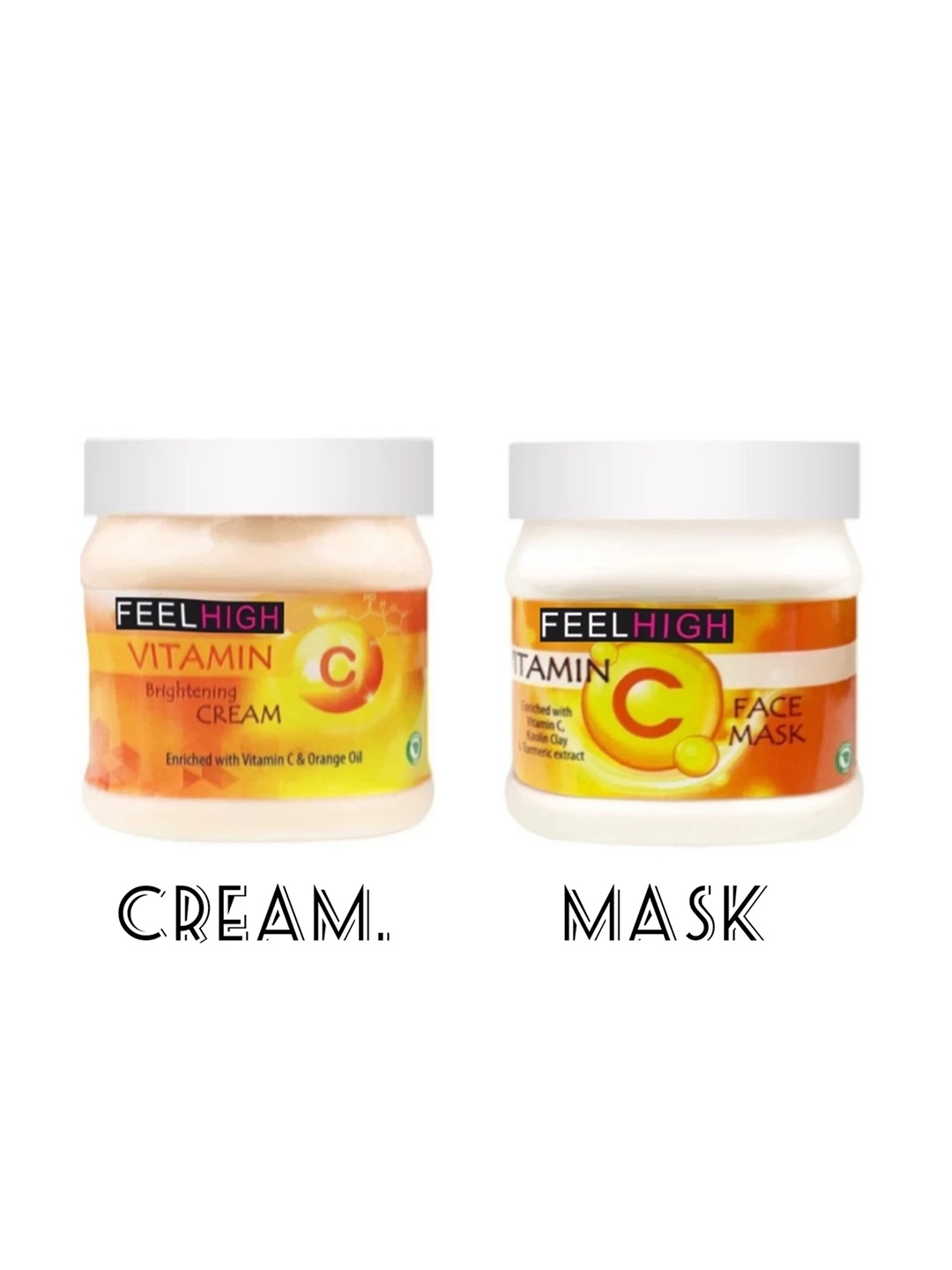 

FEELHIGH Vitamin C Set Of 2 Cream & Mask -500ml Each, Orange