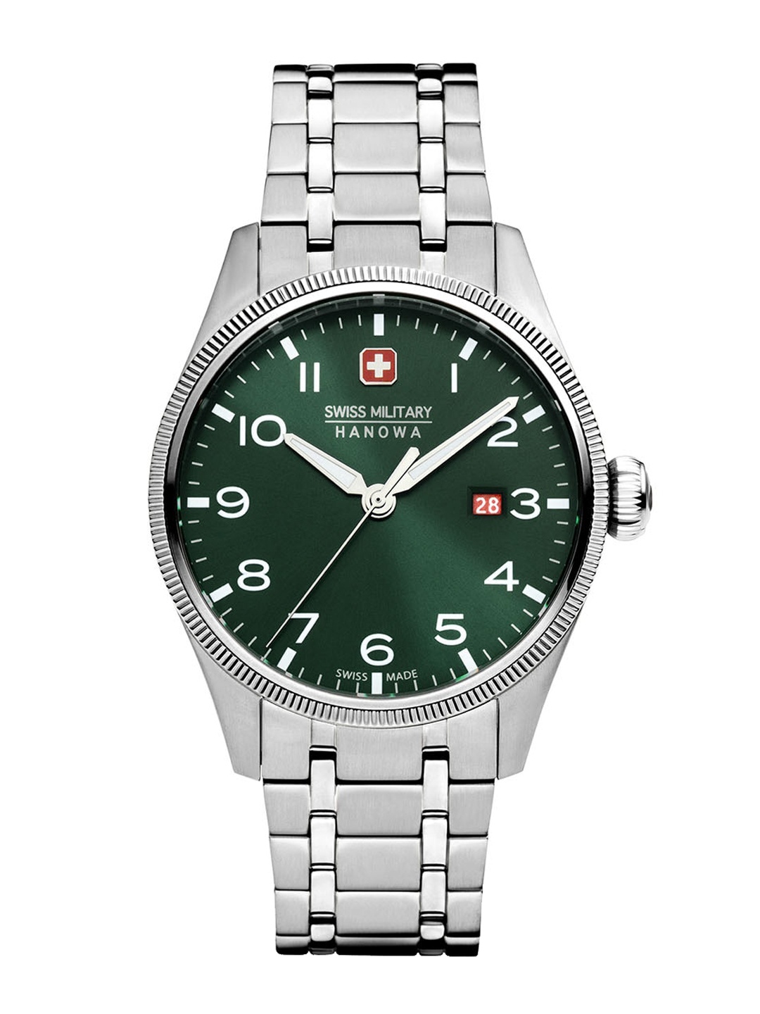 

SWISS MILITARY HANOWA Men Stainless Steel Bracelet Style Analogue Watch SMWGH0000803, Green