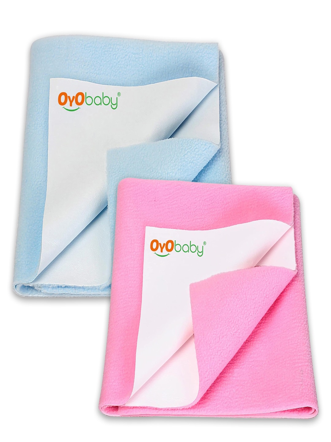 

OyO Baby Pack of 2 Pink & Blue Waterproof Dry sheet Polycotton Mattress Protector