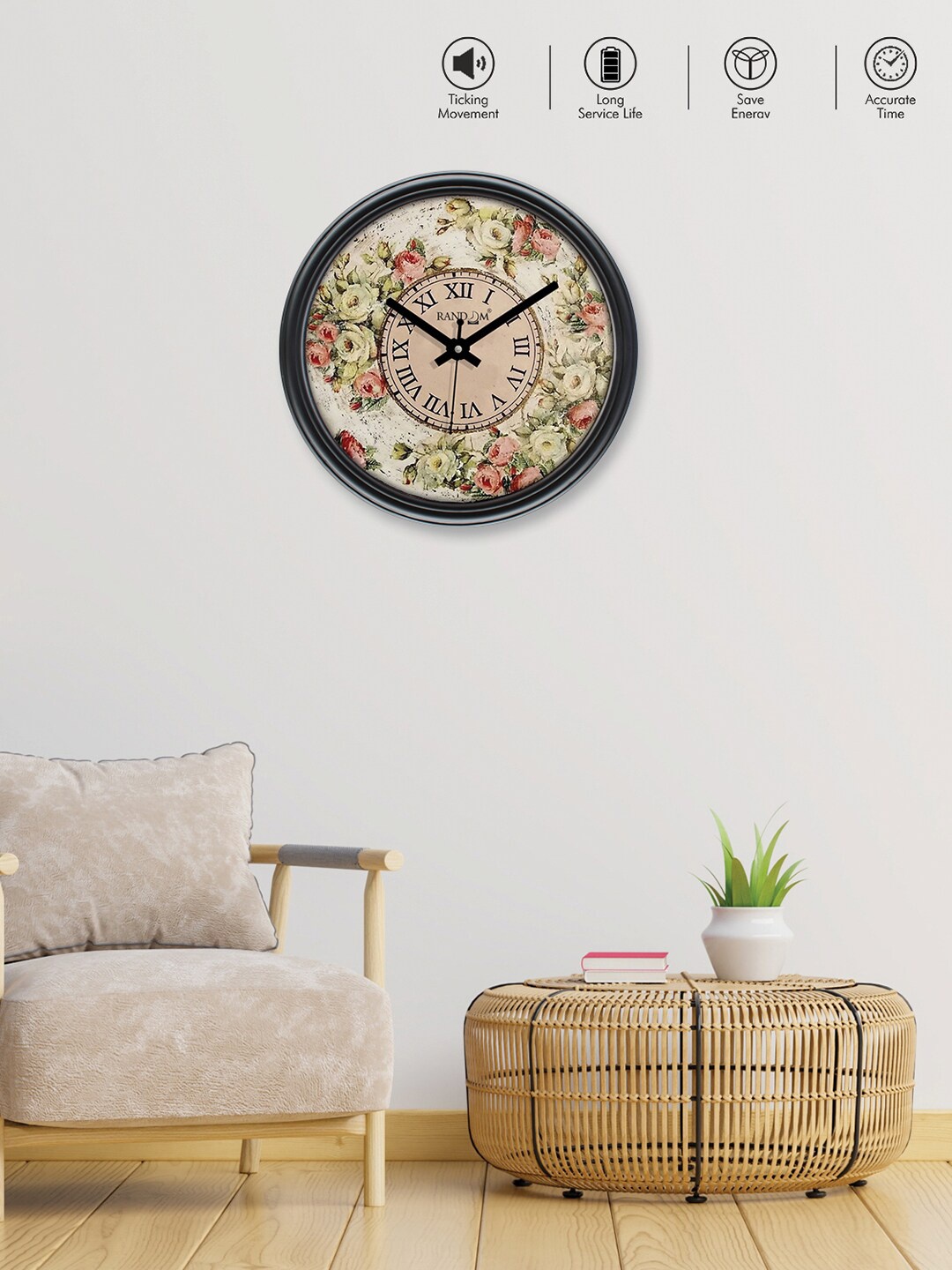 

RANDOM Green & Black Printed Analogue Contemporary Wall Clock