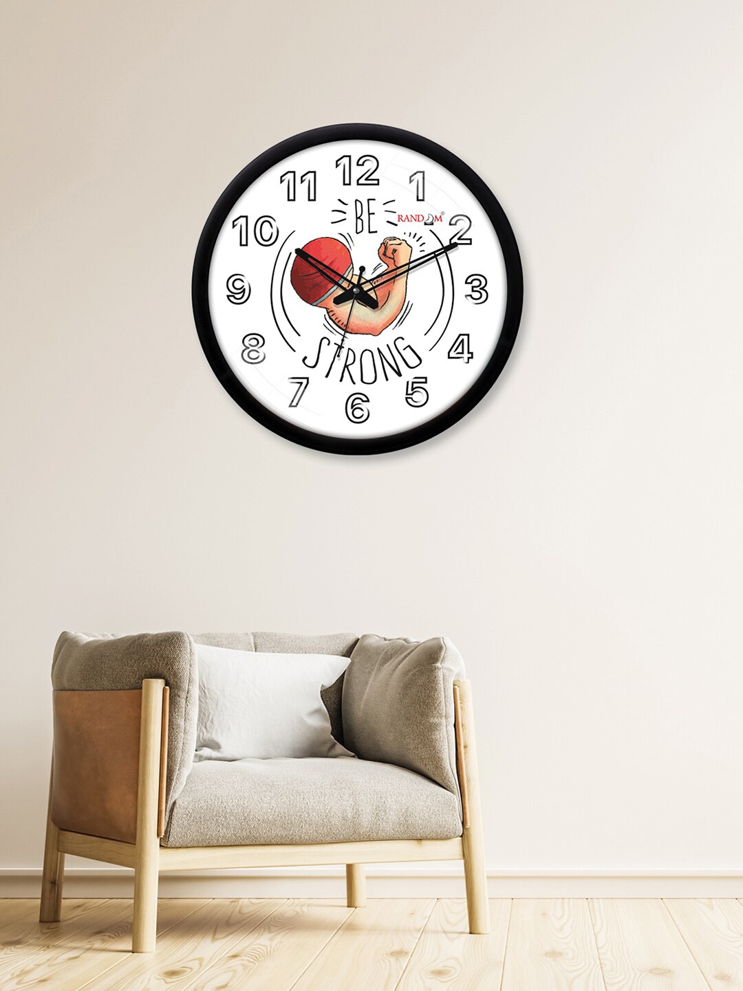 

RANDOM White & Black Printed Analogue Contemporary Wall Clock