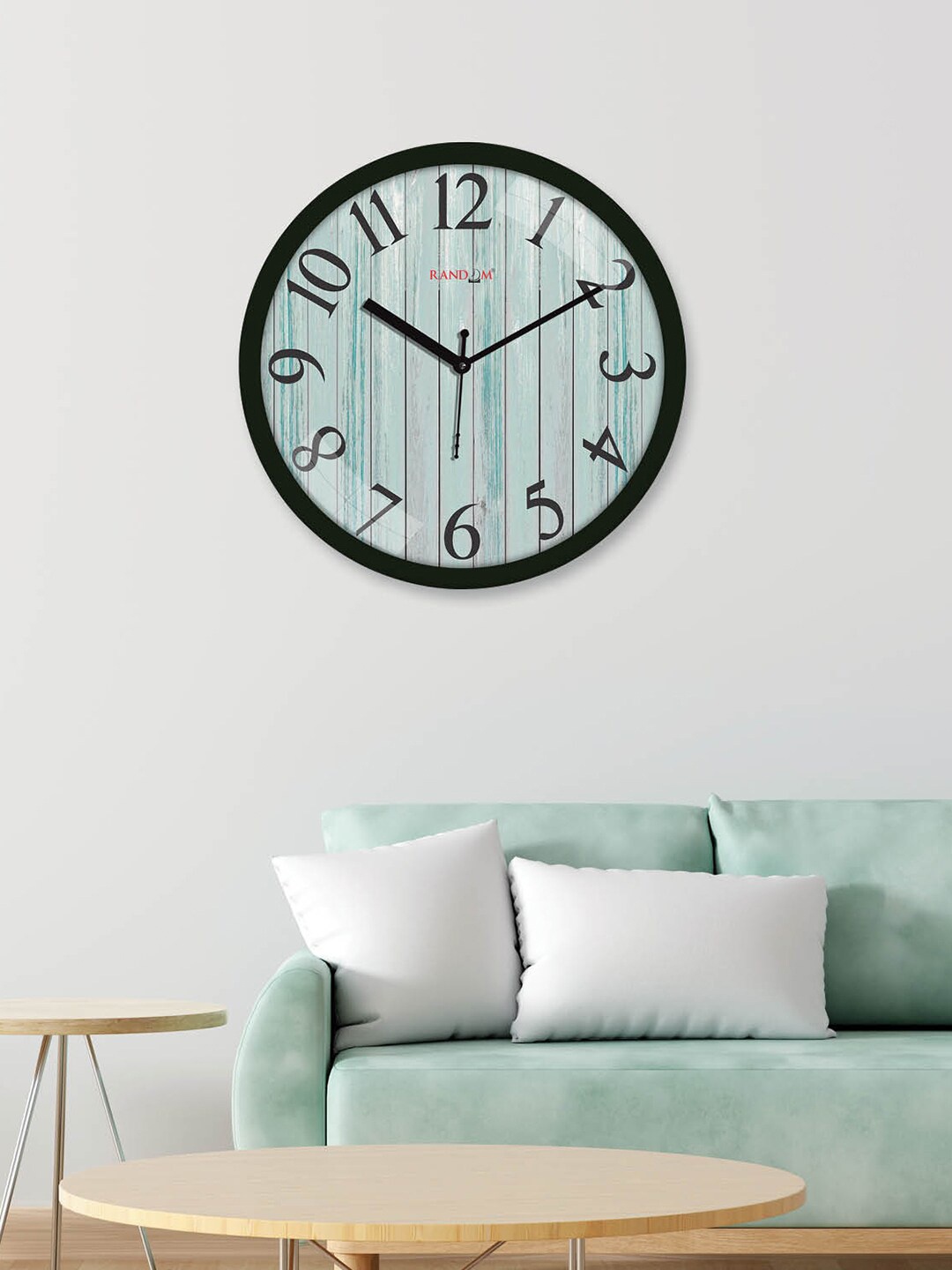 

RANDOM Blue & Black Printed Contemporary Wall Clock