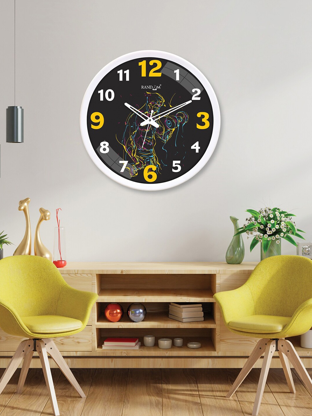 

RANDOM Black & White Printed Contemporary Wall Clock