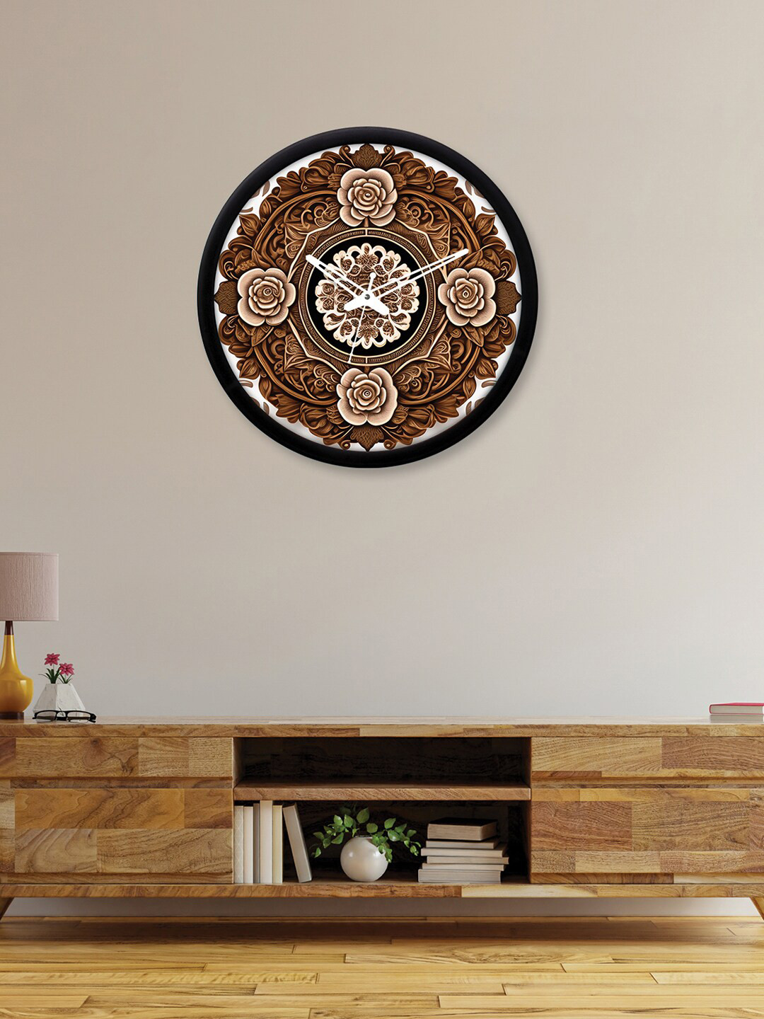 

RANDOM Brown Printed Contemporary Wall Clock