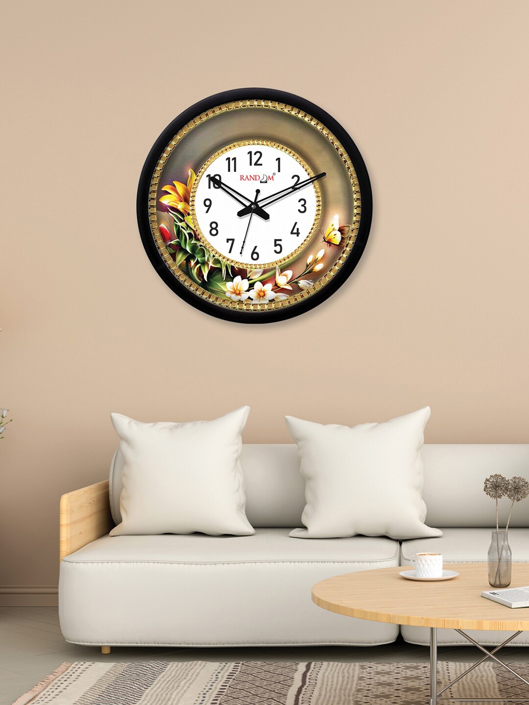 

RANDOM Brown Printed Contemporary Wall Clock