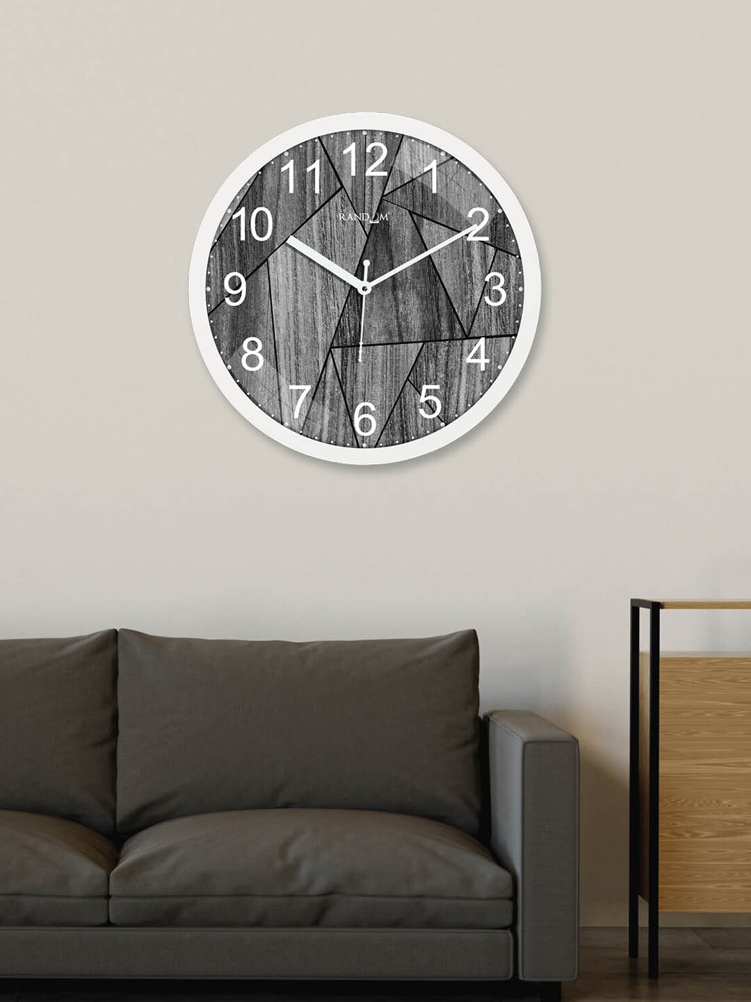 

RANDOM White Printed Contemporary Wall Clock