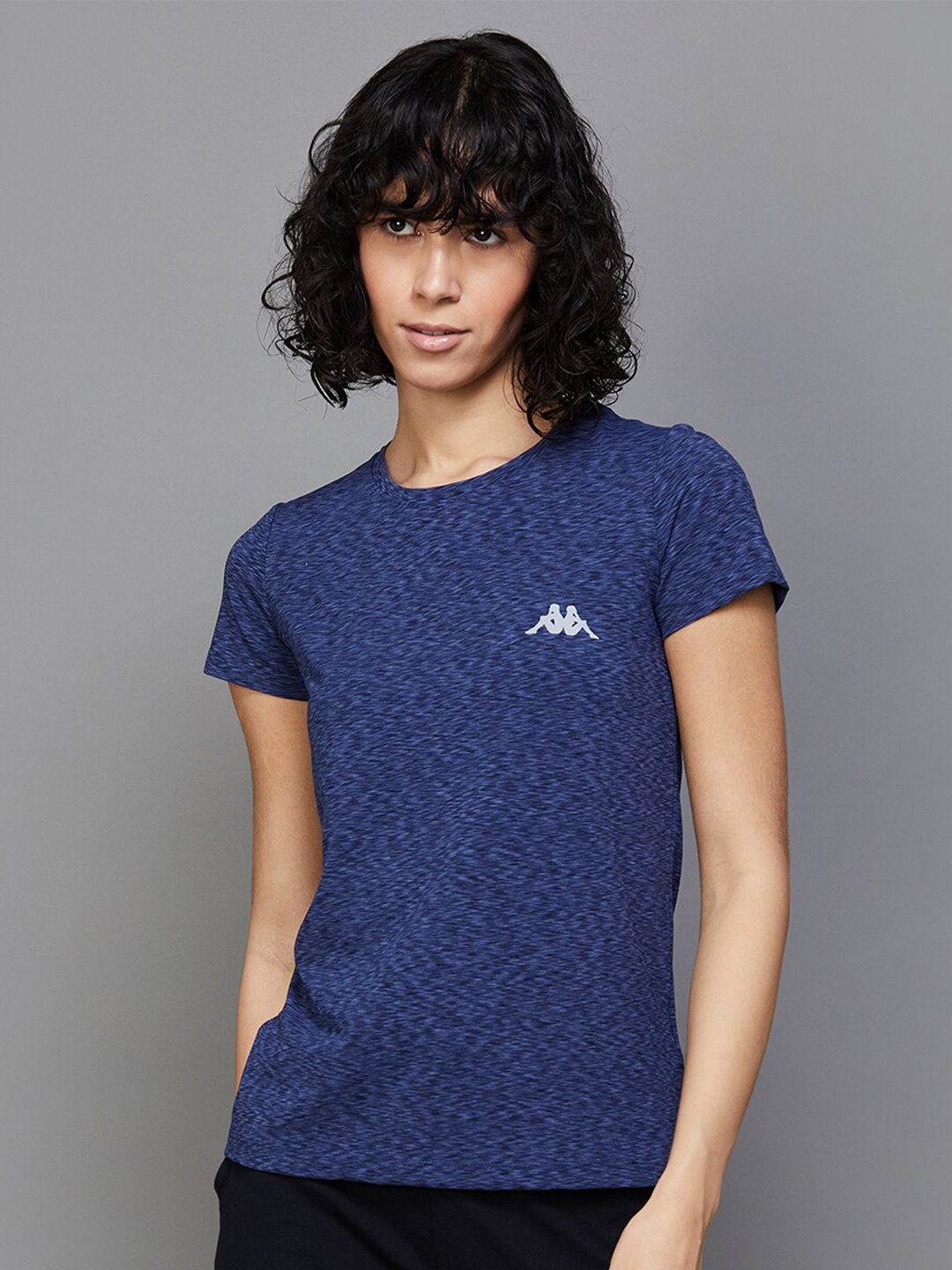 

Kappa Self Design Round Neck Sports T-shirt, Blue