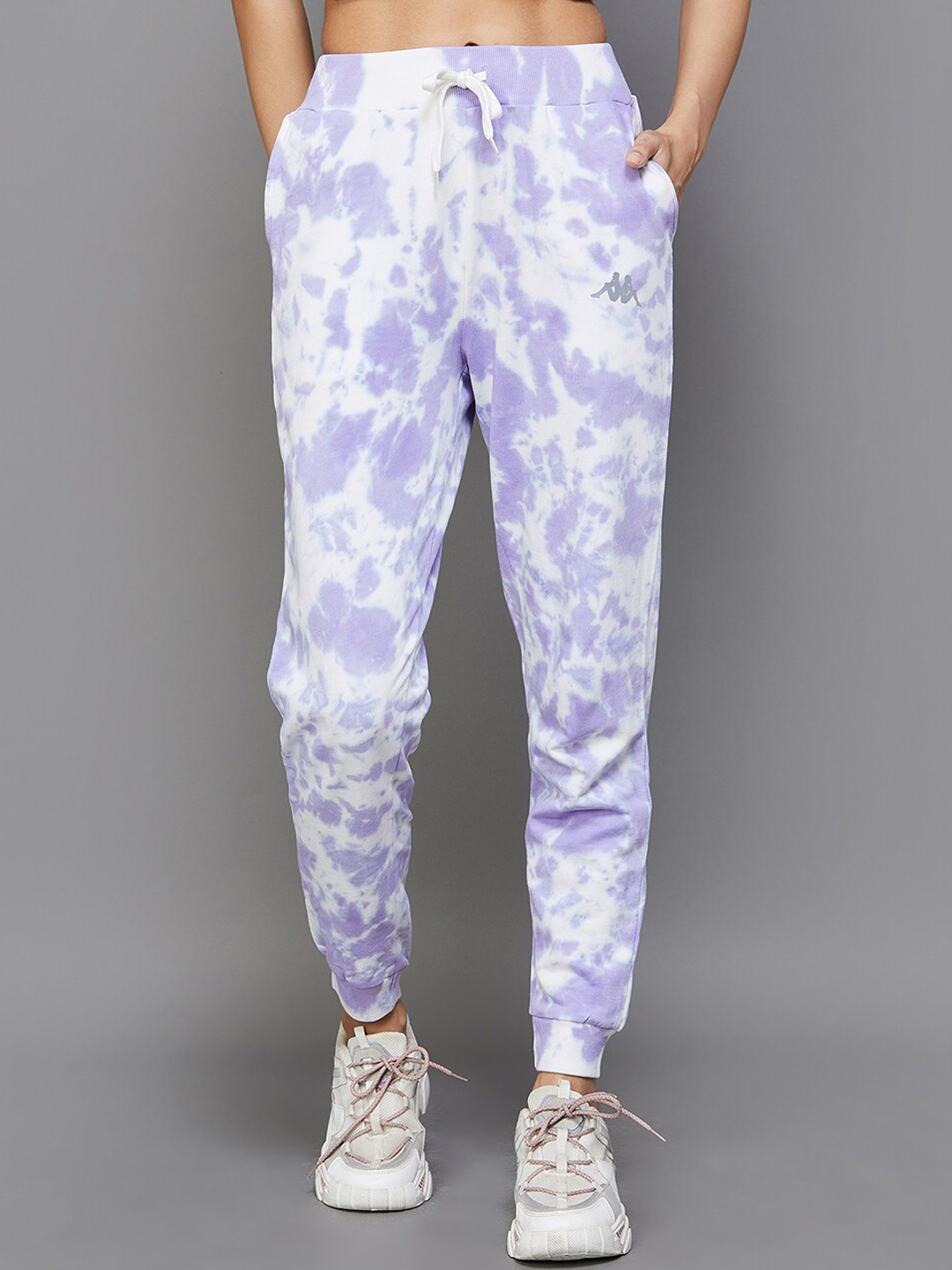 

Kappa Women Tie & Dyed Cotton Joggers, Lavender